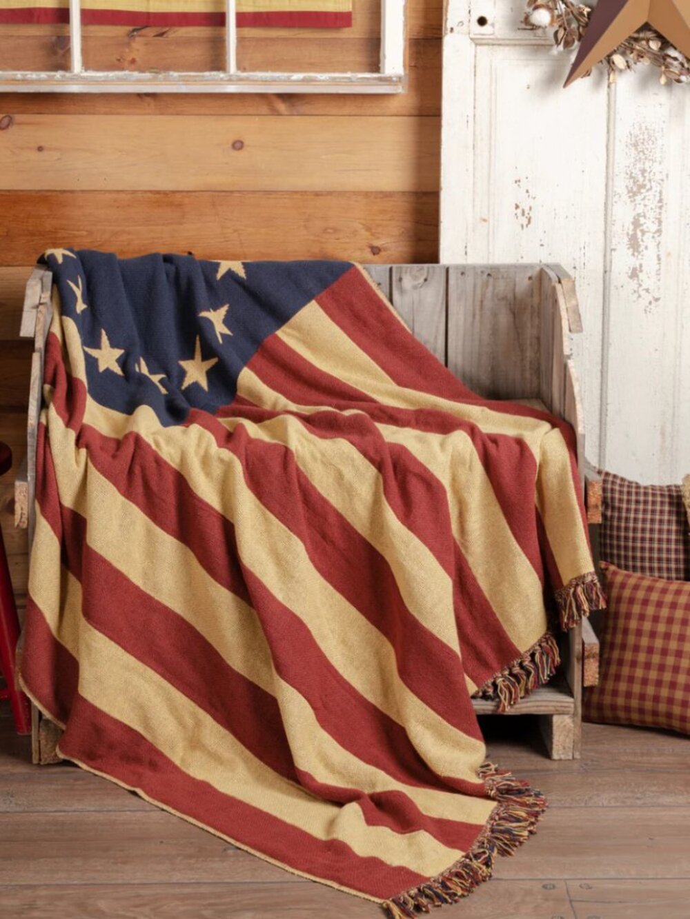 Old Glory Woven Throw 50x60